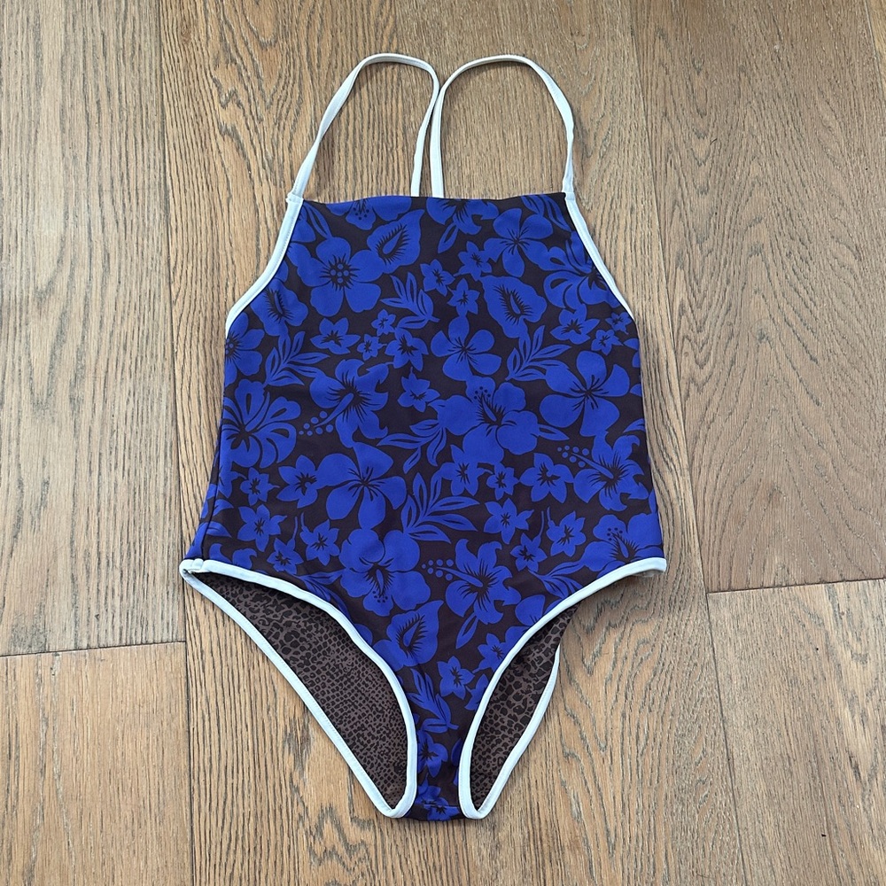 Acacia swimwear purple/ brown Floral One-Piece Swimsuit